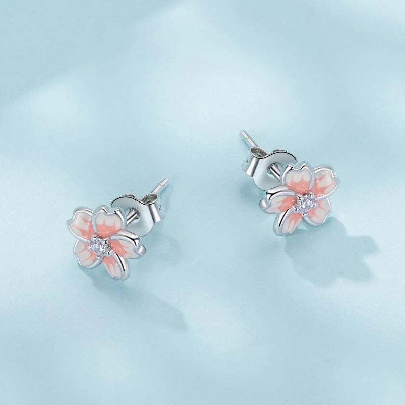 Gradient Sakura Stud Earrings